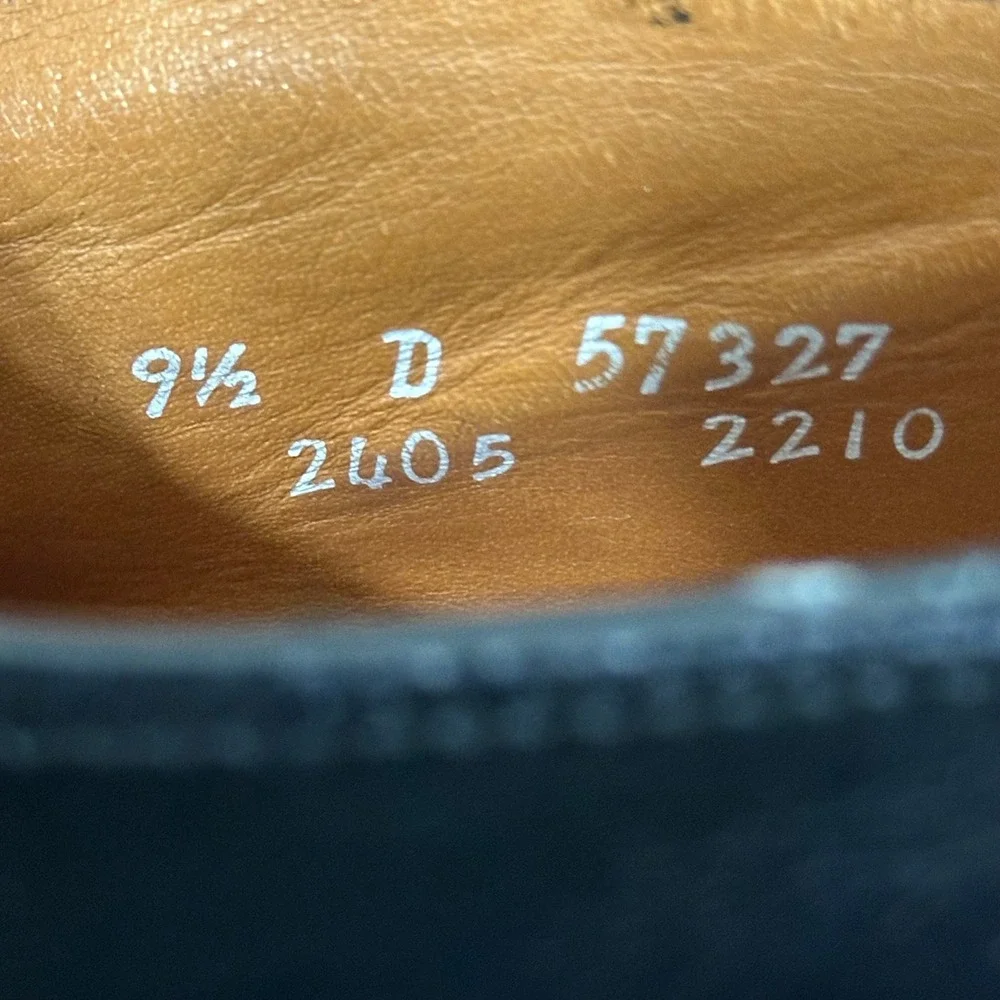 Allen‎ Edmonds Garner Men 9.5 Black Monk Strap Dress Shoes Leather Made in USA